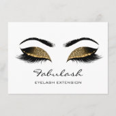 まばたきブラウンズホワイトメイクアップアーティスト証明書贈り物 (裏面)