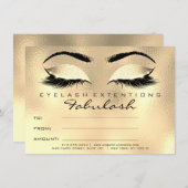 まばたきブラウンワクンスメイクアップ証明書ギフトスパ (正面/裏面)