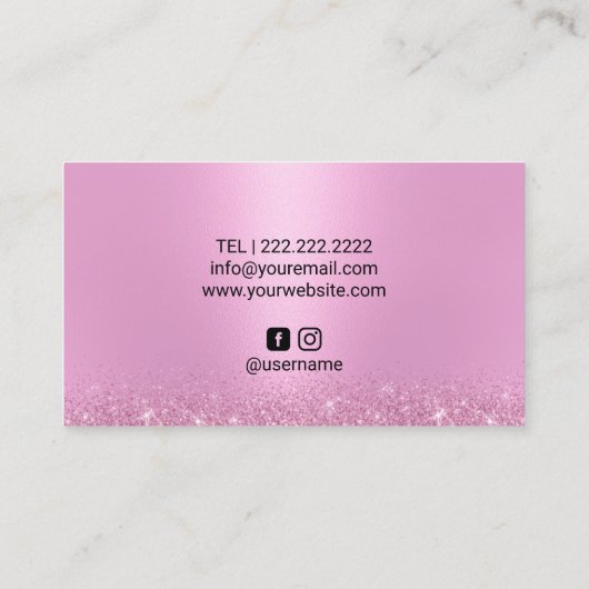 まばたきブロウズメイクアップアーティストピガーリーンクサロン 名刺 (裏面)