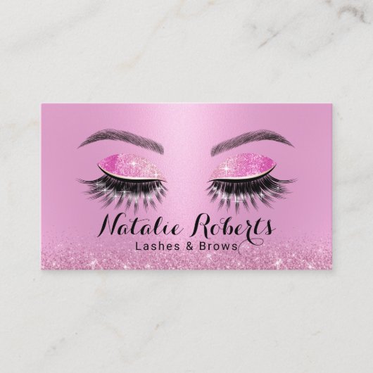 まばたきブロウズメイクアップアーティストピガーリーンクサロン 名刺 (正面)