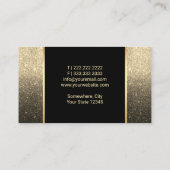 まばたきブロウズメイクアップアーティストブラック&金ゴールド グラデーション 名刺 (裏面)