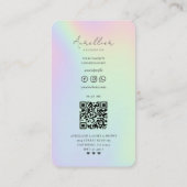 まばたきブロウズメイクアーティストホログラフィーモダン 名刺 (裏面)