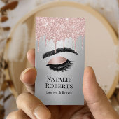 まばたきブローズメイクアップアーティストバラ金ゴールドドリップスシルバー 名刺