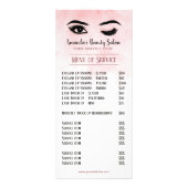 まばたきメイクアップアーティストウィンクアイズ価格表 ラックカード (正面)