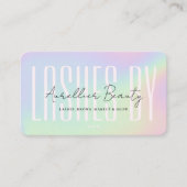 まばたきメイクアップアーティスト美しいホログラフィモダンー 名刺 (正面)