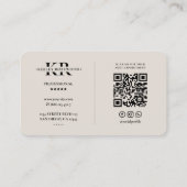 まばたきメイクアップアーティスト美学サンドモノグラム 名刺 (裏面)