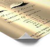 まばたきメイクアップ開館時間金ゴールドサロンドリップスパーク ポスター (角)