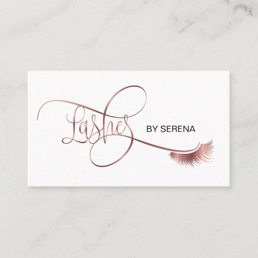 まばたきメイクガールラッシュ拡張QRコード美しい 名刺 (正面)