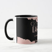 まばたきモダンバラ金ゴールドタイポグラフィメイクアップアーティスト マグカップ (左)