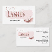 まばたきモダンバラ金ゴールドタイポグラフィメイクアップアーティスト 名刺 (正面/裏面)
