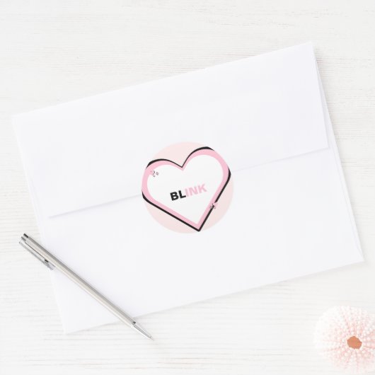 まばたき可愛い10代の美学 ラウンドシール (封筒)