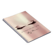 まばたき拡張アイズメイクアップアーティストバラ赤面 ノートブック (右側)