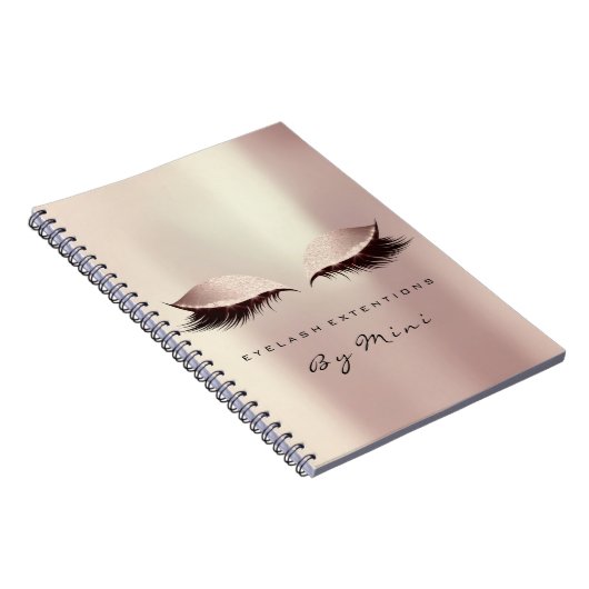 まばたき拡張アイズメイクアップアーティストバラ赤面 ノートブック (右側)