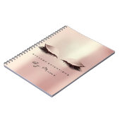 まばたき拡張アイズメイクアップアーティストバラ赤面 ノートブック (左側)