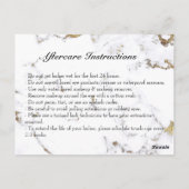 まばたき拡張アフターケア指示大理石眼 ポストカード (裏面)