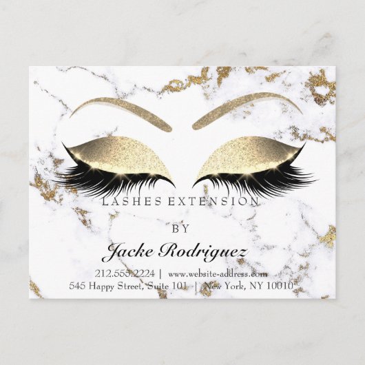 まばたき拡張アフターケア指示大理石眼 ポストカード (正面)