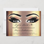 まばたき拡張アフターケア指示金ゴールドブロンツ 招待状 (正面)