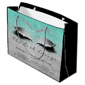 まばたき拡張アフターケア指示銀色 ラージペーパーバッグ (裏面アングル)