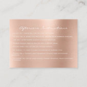 まばたき拡張アフターケア説明書まばゆいR コーリングカード (裏面)