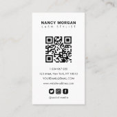 まばたき書道スクリプトフォトコラージュQrコード 名刺 (裏面)