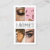 まばたき書道スクリプトフォトコラージュQrコード 名刺 (正面)