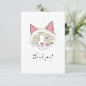 まばたき猫 サンキューカード (スタンド正面)