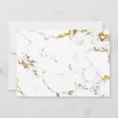 まばたき白金ゴールド大理石メイクアップ証明書ギフト 招待状 (裏面)
