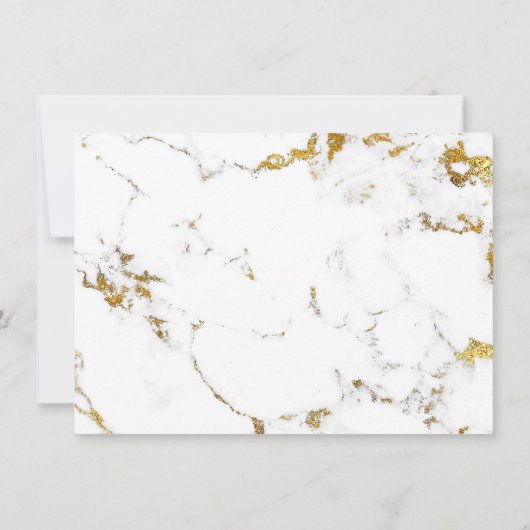 まばたき白金ゴールド大理石メイクアップ証明書ギフト 招待状 (裏面)