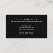 まばたき白黒の女の子パターン（の模様が）ある美しい 名刺 (裏面)