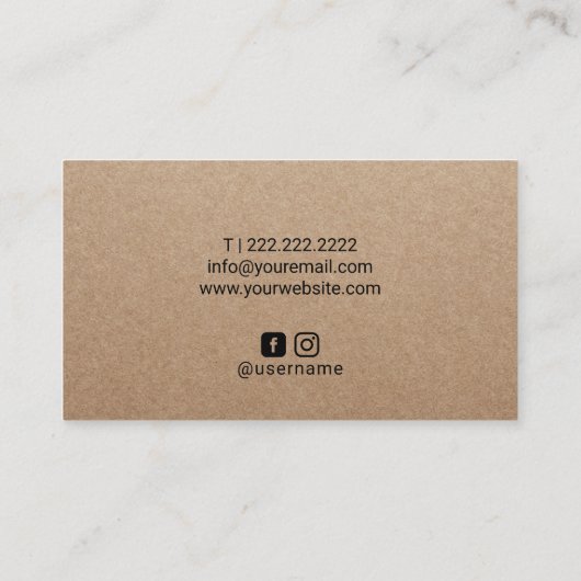 まばたき眉メイクアップアーティスト金ゴールドブラシストロークサロン 名刺 (裏面)