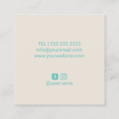 まばたき美しいサロンカスタムカラー スクエア名刺 (裏面)