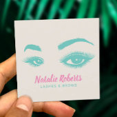 まばたき美しいサロンカスタムカラー スクエア名刺