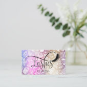 まばたき美しいメイクアップガールラッシュホログラフダイヤモンド 名刺 (スタンド正面)