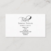 まばたき美しいメイクアップガールラッシュホログラフダイヤモンド 名刺 (裏面)