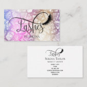 まばたき美しいメイクアップガールラッシュホログラフダイヤモンド 名刺 (正面/裏面)