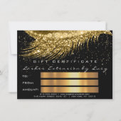 まばたき美しいメイクアップ証明書ギフト金ゴールドブラック (正面)