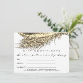 まばたき美しいメイクアップ証明書ギフト金ゴールド白 (スタンド正面)
