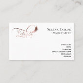 まばたき美しいメイクガールラッシュエクステンションエレガント 名刺 (裏面)