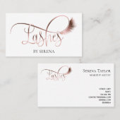 まばたき美しいメイクガールラッシュエクステンションエレガント 名刺 (正面/裏面)