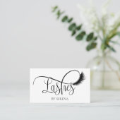 まばたき美しいメイクガールラッシュエクステンションエレガント 名刺 (スタンド正面)