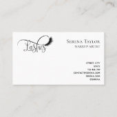 まばたき美しいメイクガールラッシュエクステンションエレガント 名刺 (裏面)