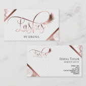 まばたき美しいメイクガールラッシュエクステンションエレガント 名刺 (正面/裏面)