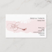 まばたき美しいメイクガールラッシュエクステンションエレガント 名刺 (裏面)