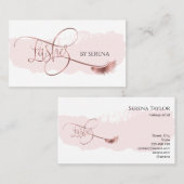 まばたき美しいメイクガールラッシュエクステンションエレガント 名刺 (正面/裏面)