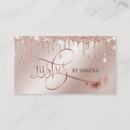 まばたき美しいメイクガールラッシュエクステンションエレガント 名刺