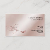 まばたき美しいメイクガールラッシュエクステンションエレガント 名刺 (裏面)