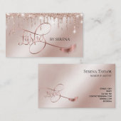 まばたき美しいメイクガールラッシュエクステンションエレガント 名刺 (正面/裏面)