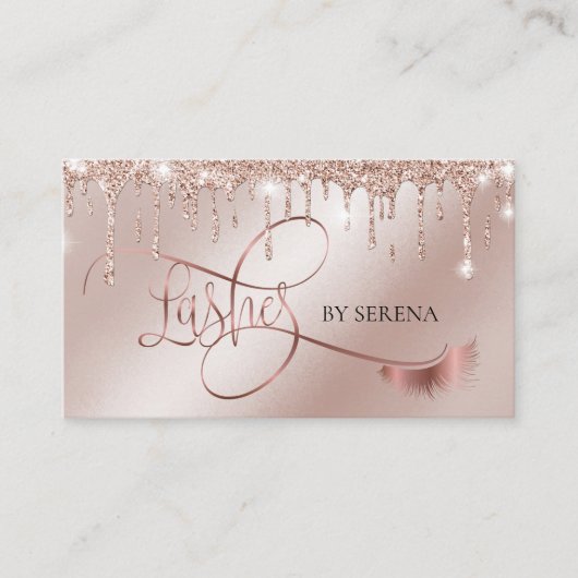 まばたき美しいメイクガールラッシュエクステンションエレガント 名刺 (正面)