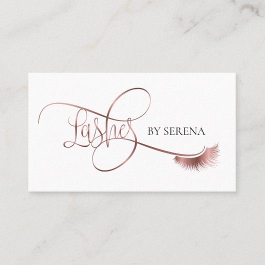 まばたき美しいメイクガールラッシュエクステンションエレガント 名刺 (正面)