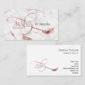 まばたき美しいメイクガールラッシュエクステンション大理石 名刺 (正面/裏面)